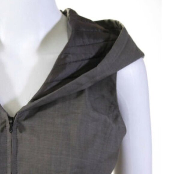Lafayette148 Wool Hooded Vest Jacket Grey XS NWOT - Picture 5 of 8